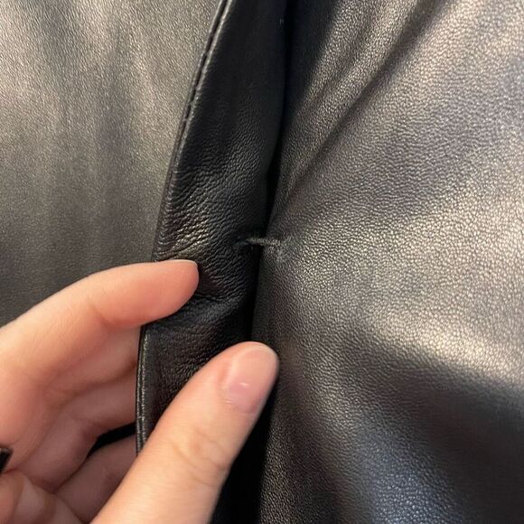 Vintage Winlit Lined Black Leather Jacket Size Small - Picture 4 of 11